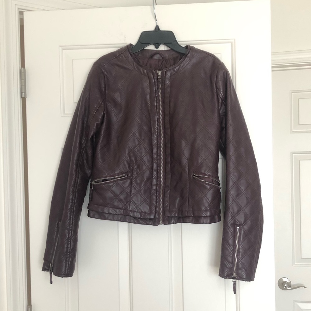 Quilted Vegan Leather Jacket